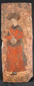 Hombre Sosteniendo una Botella y una Taza, siglos XVI-XVII
