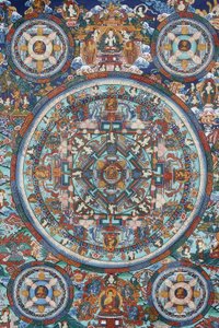 Mandala en un thangka tibetano, Bhaktapur, Nepal de Unbekannt