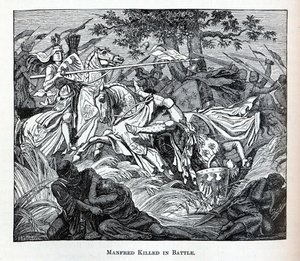 Manfredo muerto en batalla, 1882
