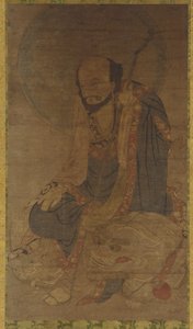 Manjusri y su león, dinastía Ming, 1368-1644 de Unbekannt