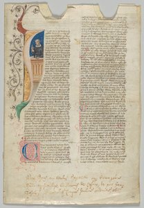 Hoja de manuscrito, italiano, siglo XIV de Unbekannt