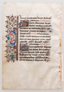 Hoja de manuscrito, de un Libro de Horas, siglo XV de Unbekannt