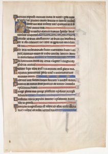 Hoja de manuscrito de un Salterio Real, británico, siglo XIII de Unbekannt