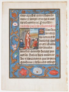 Hoja de manuscrito con la Resurrección, de un Libro de Horas de Unbekannt