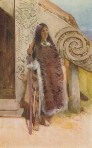Maorí en traje nativo, 1924 de Unbekannt
