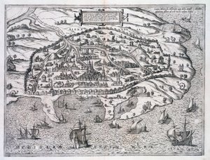 Mapa de Alejandría, Egipto, c. 1625