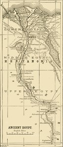Mapa del Antiguo Egipto, 1890 de Unbekannt