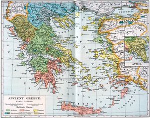 Mapa de la Antigua Grecia, 1902