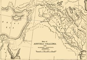 Mapa de Asiria, Caldea y países adyacentes, 1890 de Unbekannt