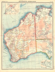 Mapa de Australia - Sección Occidental de Unbekannt