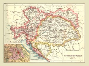 Mapa de Austria-Hungría, 1902 de Unbekannt