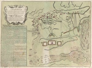 Mapa de la Batalla de Savuchny, 1739-1740 de Unbekannt
