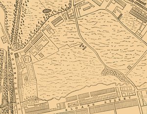 Mapa de Belgravia, 1814, c. 1876 de Unbekannt