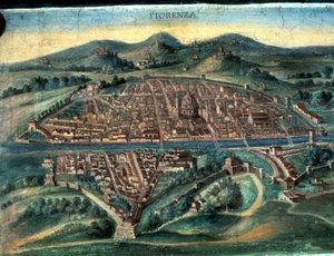 Mapa de Florencia, siglo XV de Unbekannt