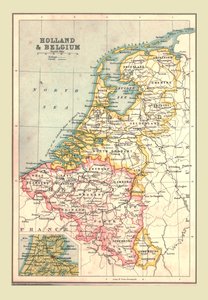 Mapa de Holanda y Bélgica, 1902 de Unbekannt