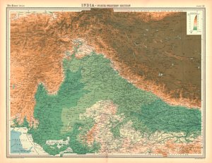 Mapa de India - Sección Noroeste de Unbekannt