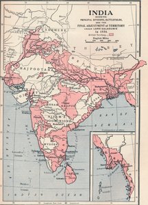 Mapa de la India en 1856 1906