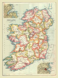 Mapa de Irlanda, 1902