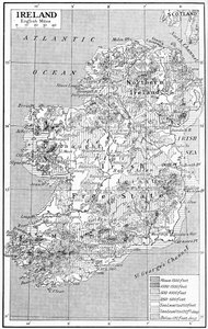 Mapa de Irlanda, c1930s de Unbekannt