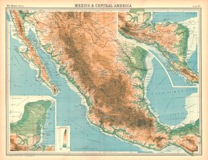Mapa de México y Centroamérica de Unbekannt