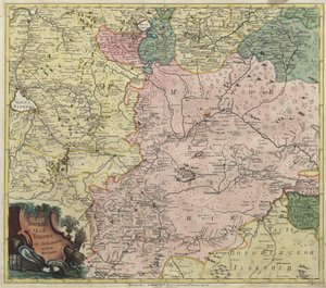 Mapa de la gobernación de Moscú y partes de las provincias cercanas de Unbekannt