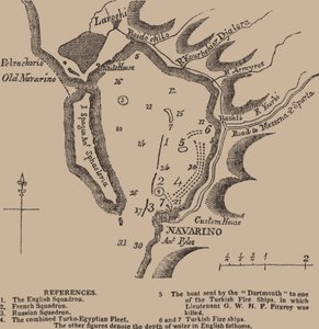 Mapa de la bahía de Navarino de Unbekannt