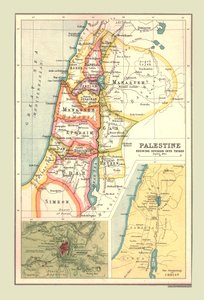 Mapa de Palestina, mostrando la división en tribus, 1902 de Unbekannt