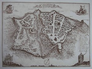 Mapa de Poltava a principios del siglo XVIII de Unbekannt