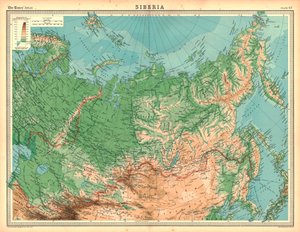 Mapa de Siberia de Unbekannt