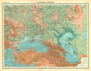Mapa del sur de Rusia