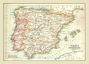 Mapa de España y Portugal, 1902 de Unbekannt