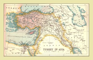 Mapa de Turquía en Asia, 1902