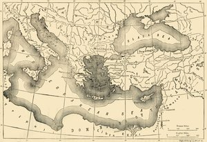 Mapa del Imperio Bizantino en el siglo IX, 1890