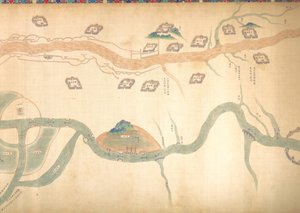 Mapa del Gran Canal de Beijing al Río Yangzi, finales del siglo XVIII o principios del siglo XIX de Unbekannt