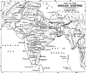 Mapa del Imperio Indio de Unbekannt