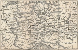 Mapa de la campaña de Marengo, 1800 de Unbekannt