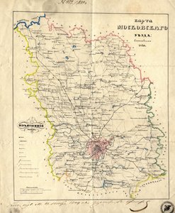 Mapa de la Gobernación de Moscú, 1849 de Unbekannt