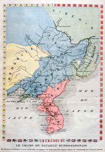 Mapa de la Guerra Ruso-Japonesa, 1904 de Unbekannt