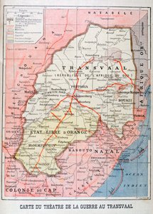 Mapa del Teatro de la Guerra en el Transvaal, 1899 de Unbekannt