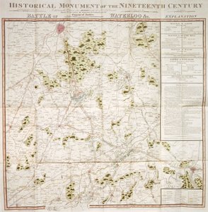 Mapa de la campaña de Waterloo, 1815, Castillo de Walmer, Kent de Unbekannt