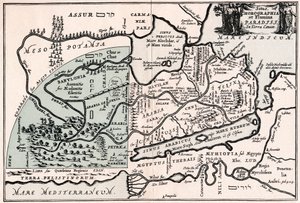Mapa que muestra la supuesta ubicación del Paraíso