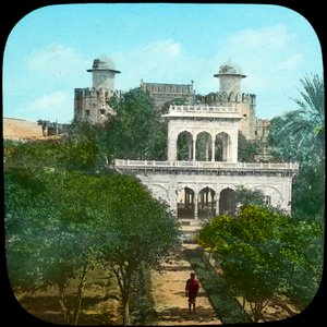 Pabellón de mármol en los Jardines del Fuerte, Lahore, India, finales del siglo XIX o principios del XX de Unbekannt