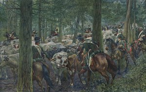 Soldados de Marbot forrajeando en la retirada, 1896