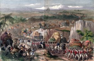 Marcha de tropas en India, 1848 de Unbekannt