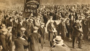 Manifestantes de Shoreditch, protestas contra la prueba de medios, Hyde Park, Londres, 1932, 1933 de Unbekannt
