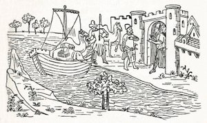 Marco Polo llega a Ormuz, c1300, 1912 de Unbekannt