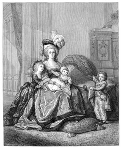 María Antonieta y sus hijos, c1787, 1885