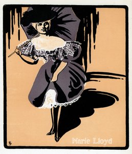 Marie Lloyd 1870-1922, cantante de music hall inglesa, finales del siglo XIX