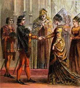 Matrimonio de Enrique V, 1420, c1850 de Unbekannt