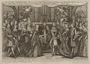 Matrimonio de Luis, Delfín de Francia con María Teresa Rafaela, Infanta de España en 1745 en Versalles de Unbekannt